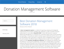 Tablet Screenshot of donationmanagementsoftware.com